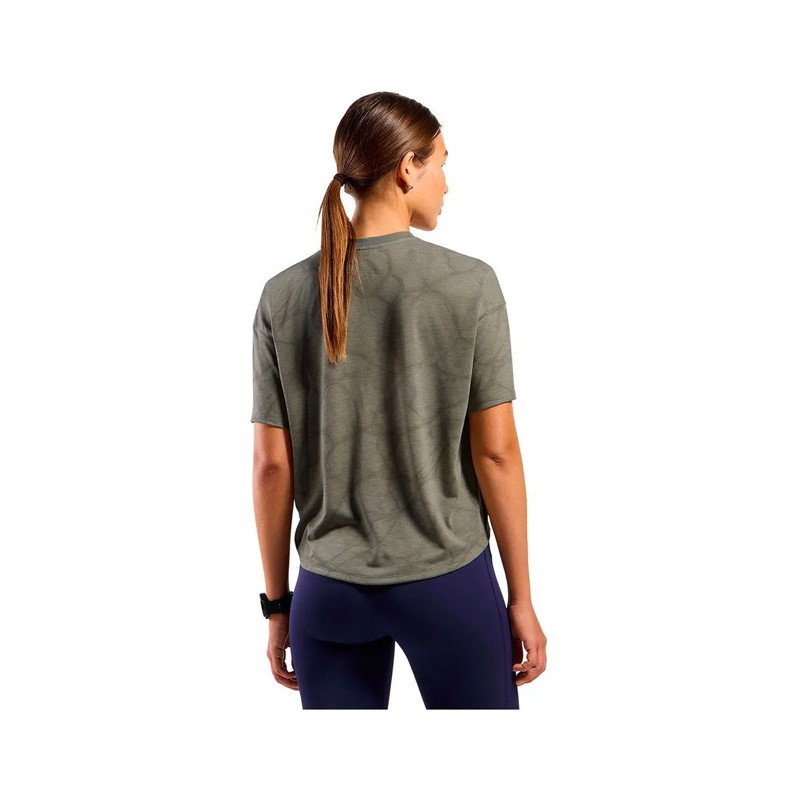 Tričko Odlo CREW SS ACTIVE 365 NAT BLEND PRINT Vetiv