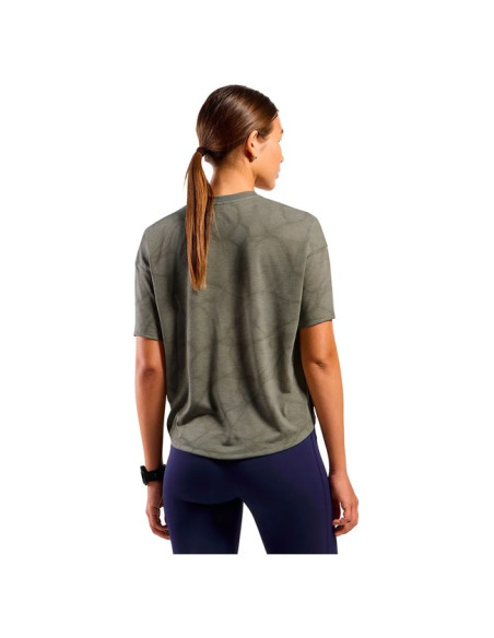 Koszulka Odlo CREW SS ACTIVE 365 NAT BLEND PRINT Vetiv