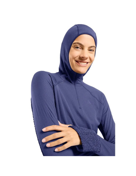 Camisola com capuz Odlo MID LAYER HOODY X-ALP Skipper Blue