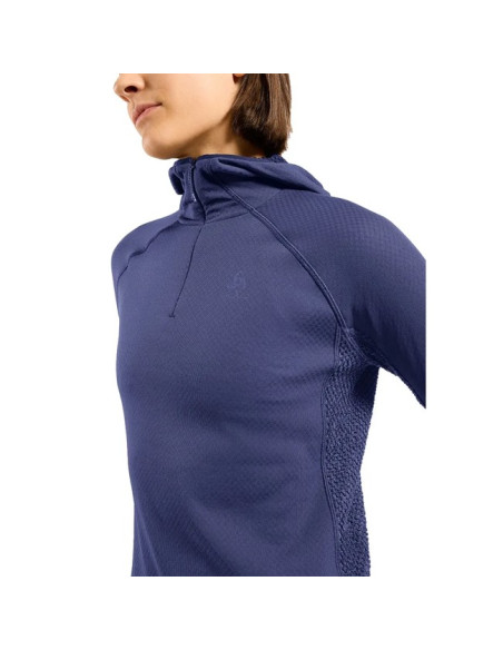 College Odlo MID LAYER HOODY X-ALP Skipper Blue