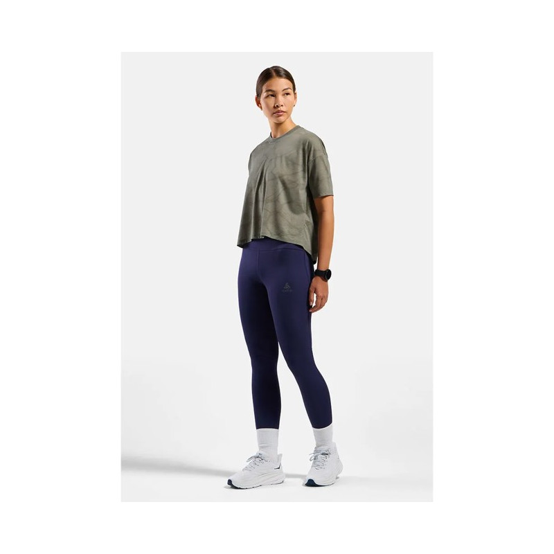 Koszulka Odlo CREW SS ACTIVE 365 NAT BLEND PRINT Vetiv