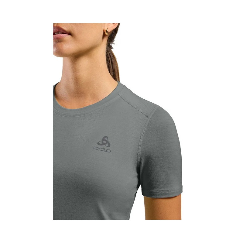 Majica s kratkimi rokavi Odlo BL TOP CREW SS MERINO 160 Steel Gre