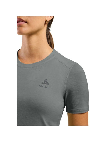 Majica s kratkimi rokavi Odlo BL TOP CREW SS MERINO 160 Steel Gre