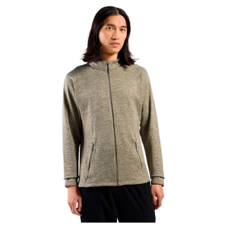 Fleeceová mikina Odlo MID LAYER FZ TENCIA Vetiver Melange