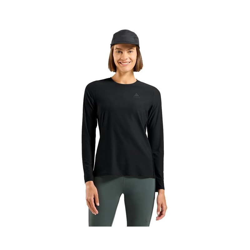 Póló Odlo T-SHIRT CREW LS ZW CHILL-TEC Black