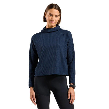 Jopica s kapuco Odlo MID LAYER HOODY CUBIC Dark Sapphire