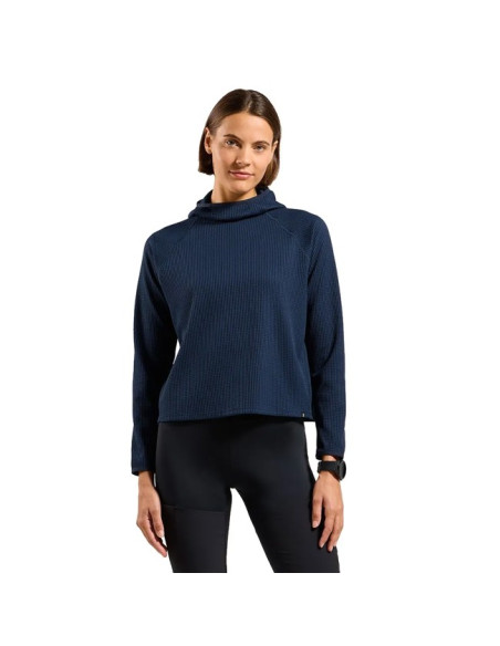 Bluza Odlo MID LAYER HOODY CUBIC Dark Sapphire