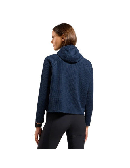 Megztinis Odlo MID LAYER HOODY CUBIC Dark Sapphire