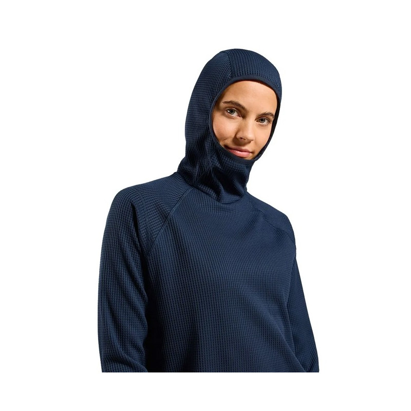 Jopica s kapuco Odlo MID LAYER HOODY CUBIC Dark Sapphire