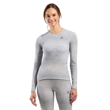 Majica s kratkimi rokavi Odlo BL TOP CREW LS ACT WARM X POW Silve