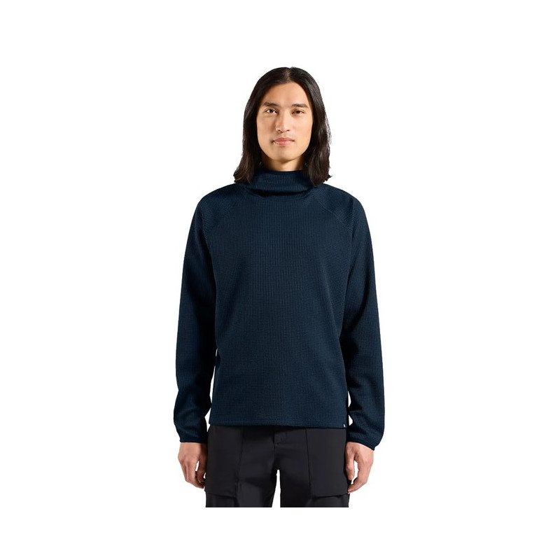 Mikina Odlo MID LAYER HOODY CUBIC Dark Sapphire