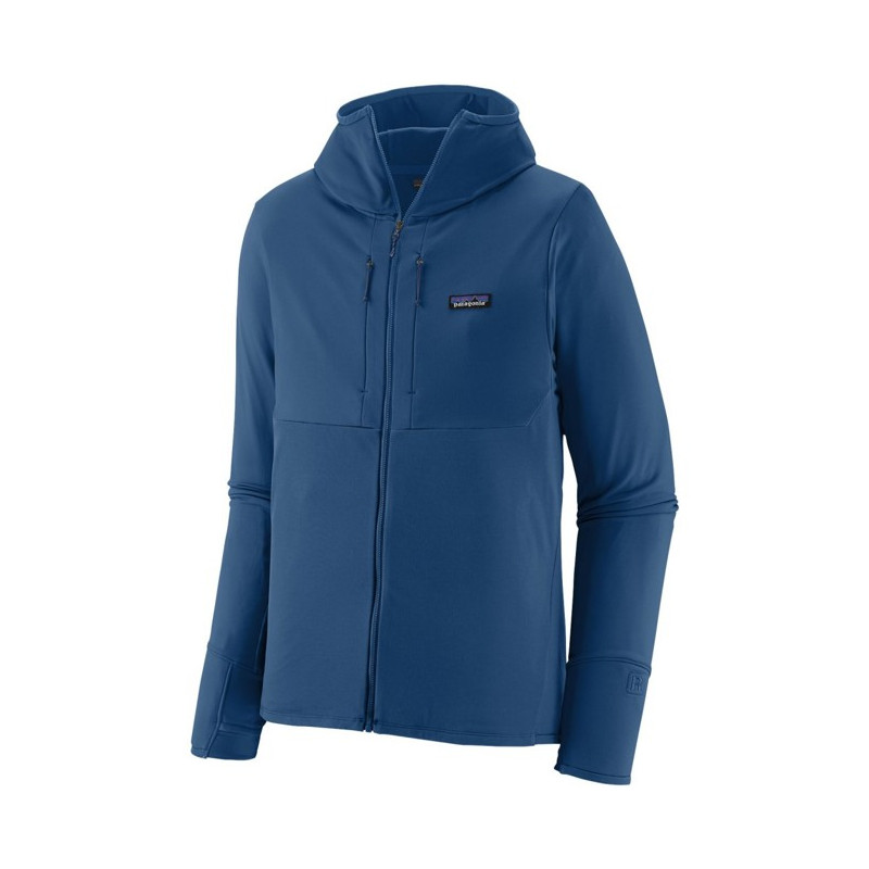 Polarfleece Patagonia MS R1 THERMAL FULL-ZIP HOODY Clement Blu