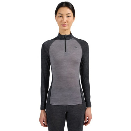 Maglietta Odlo BL TOP TURTLE NECK LS HZ NATURAL Grey Me