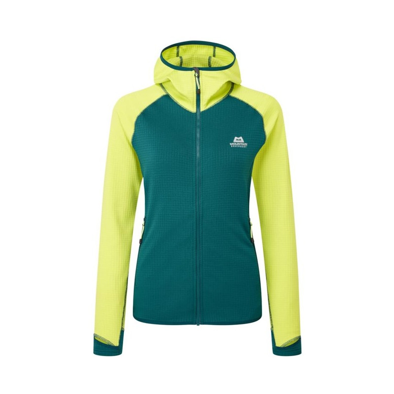 Fleece Mountain Equipment ECLIPSE HOODED WMNS D Teal/Fresh