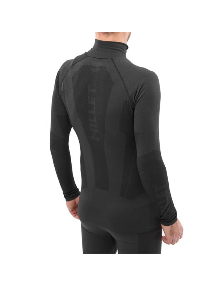 T-Shirt Millet DRYNAMIC SOFT LS 1/2 ZIP M Black-Noir