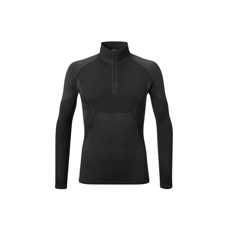 T-Shirt Millet DRYNAMIC SOFT LS 1/2 ZIP M Black-Noir