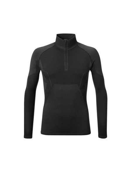 T-Shirt Millet DRYNAMIC SOFT LS 1/2 ZIP M Black-Noir