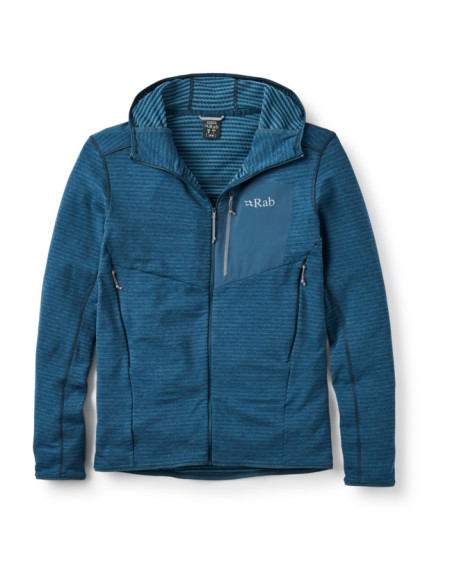 Polarfleece Rab ASCENDOR LIGHT HOODY Tempest Blue