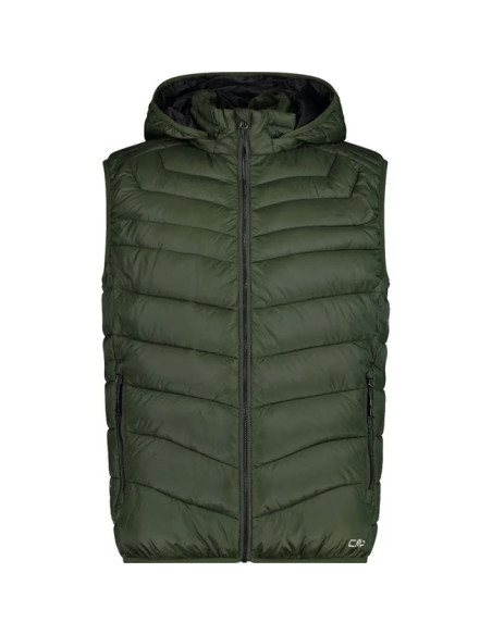 Liivi Cmp MAN VEST SNAPS HOOD OIL GREEN