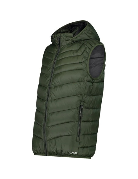 Vesta Cmp MAN VEST SNAPS HOOD OIL GREEN