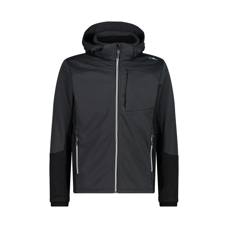 Jakke Cmp MAN JACKET ZIP HOOD ANTRACITE