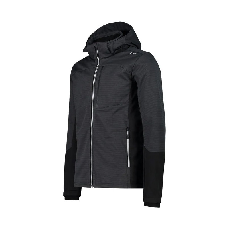 Kurtka Cmp MAN JACKET ZIP HOOD ANTRACITE