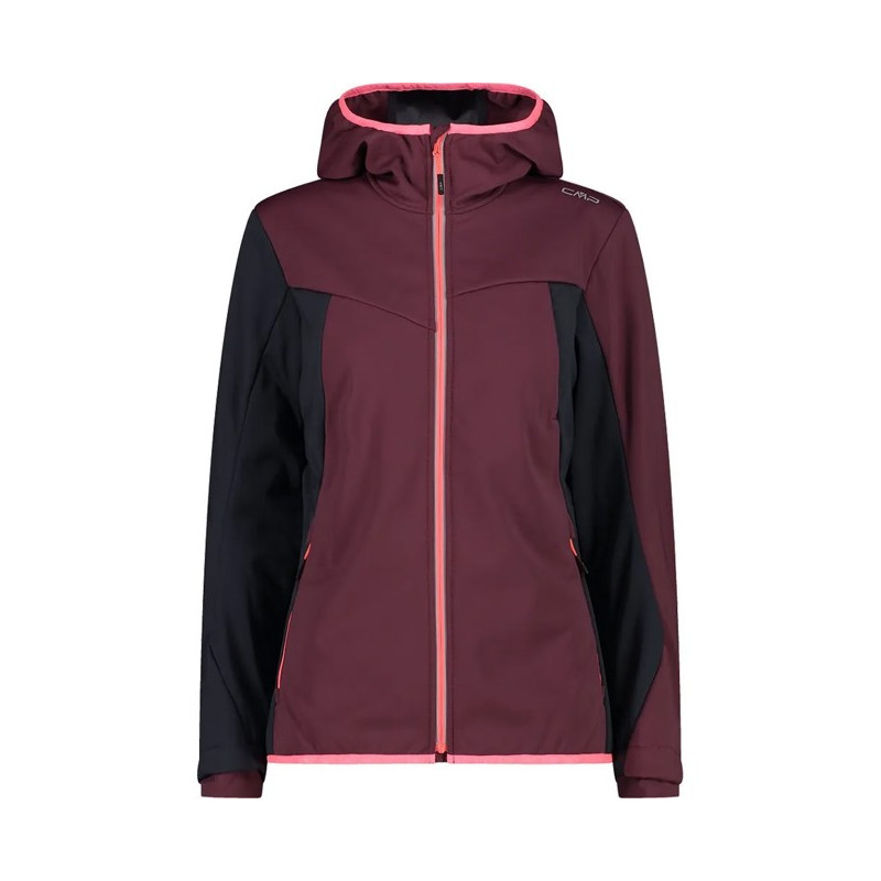 Kabát Cmp WOMAN FIX HOOD BURGUNDY