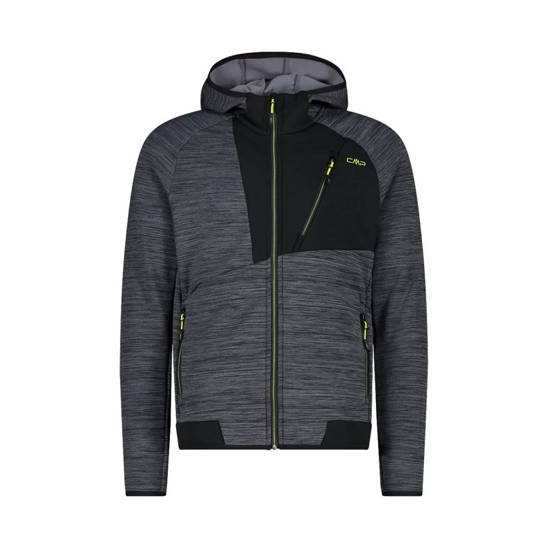 Polar Fleece Cmp FIX HOOD PIOMBO MEL.