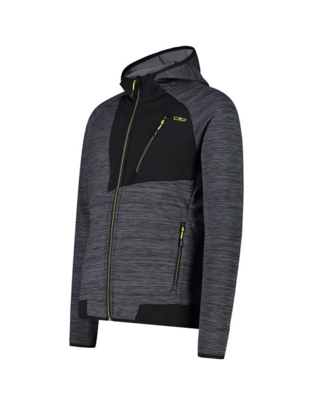 Polar Fleece Cmp FIX HOOD PIOMBO MEL.