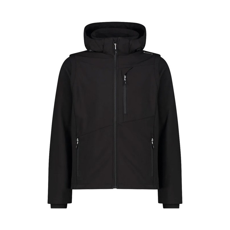 Jakna Cmp MAN ZIP HOOD SLEEVES nero