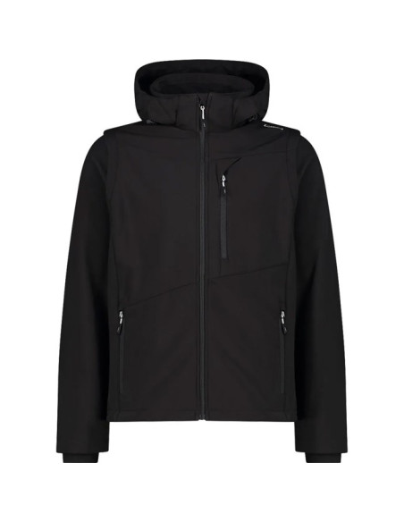 Kabát Cmp MAN ZIP HOOD SLEEVES nero