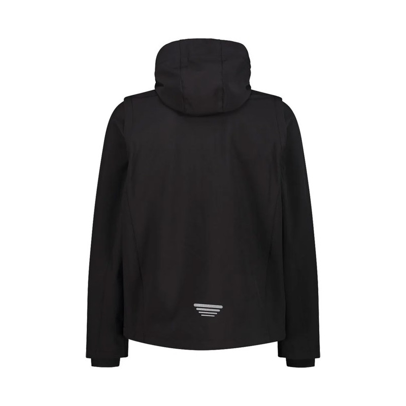 Casaco Cmp MAN ZIP HOOD SLEEVES nero