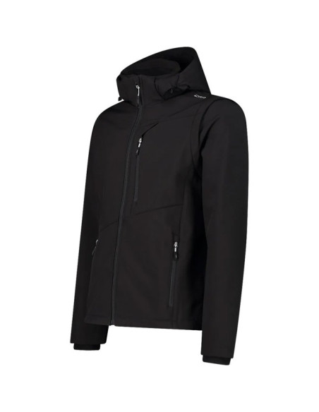 Jacke Cmp MAN ZIP HOOD SLEEVES nero