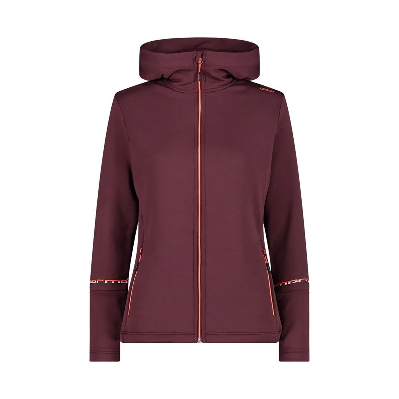 Podszewka polarowa Cmp WOMAN FIX HOOD BURGUNDY