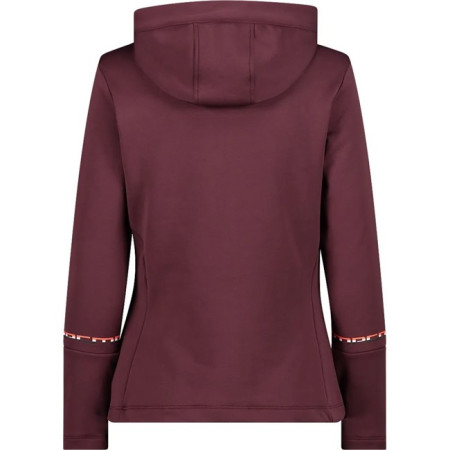 Polarfleece Cmp WOMAN FIX HOOD BURGUNDY 2