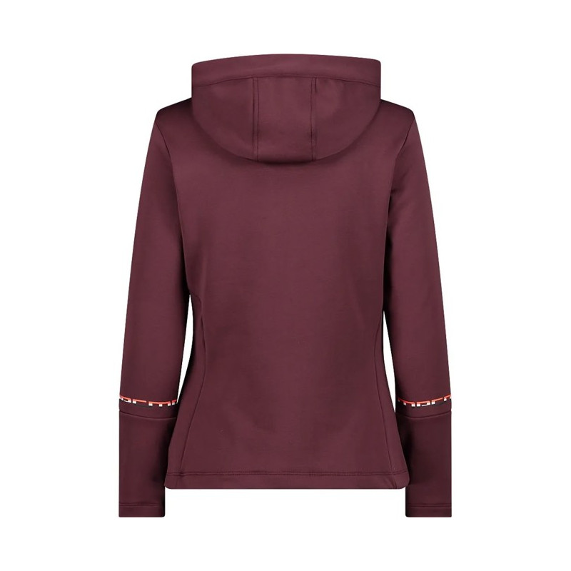 Forro polar Cmp WOMAN FIX HOOD BURGUNDY