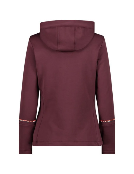 Pile Cmp WOMAN FIX HOOD BURGUNDY