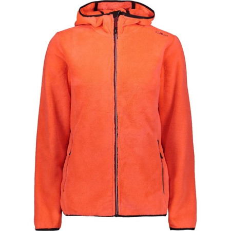 Pile Cmp WOMAN JKT FIX HOOD Red Fluo