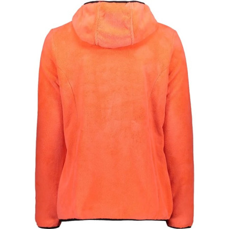 Fliskakna Cmp WOMAN JKT FIX HOOD Red Fluo 2