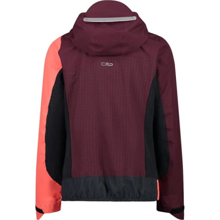 Jakke Cmp WOMAN HYBRID FIX HOOD BURGUNDY 2