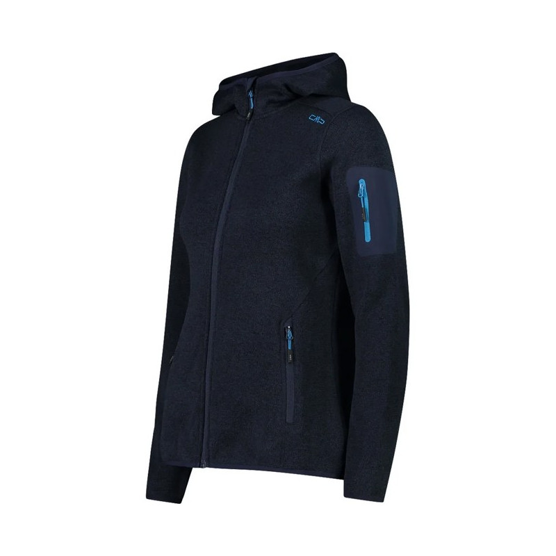 Flisinis megztinis Cmp WOMAN FIX HOOD B.BLUE-GIADA