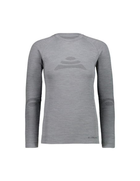 T-shirt Cmp Woman Seamless Sweat Nero Mel.
