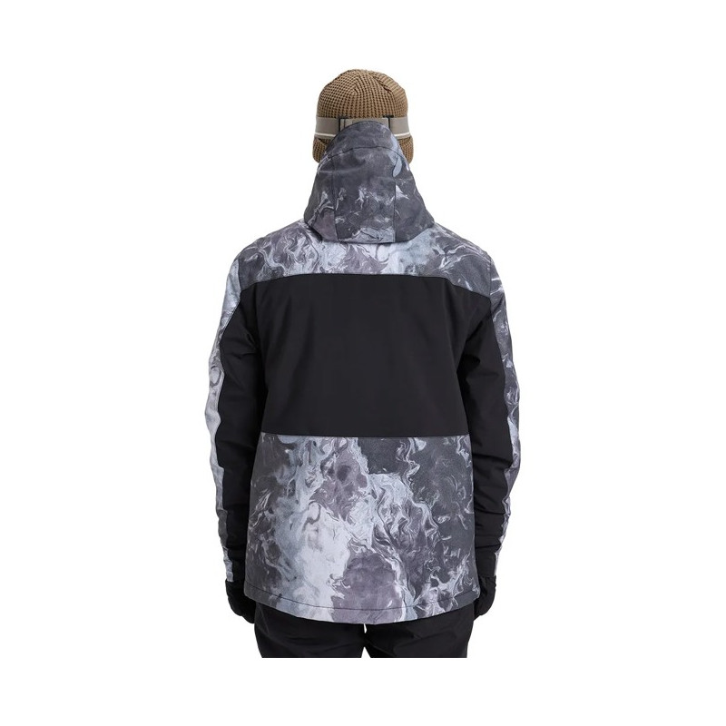 Bunda Quiksilver SYCAMORE PRINT Thermostamp Grayscale