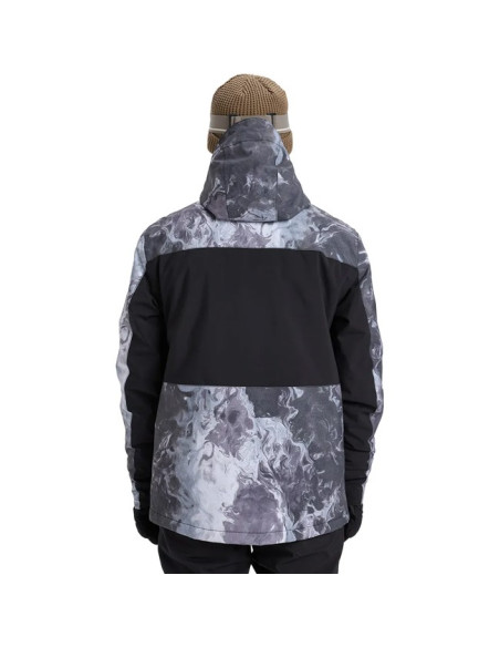 Jacka Quiksilver SYCAMORE PRINT Thermostamp Grayscale