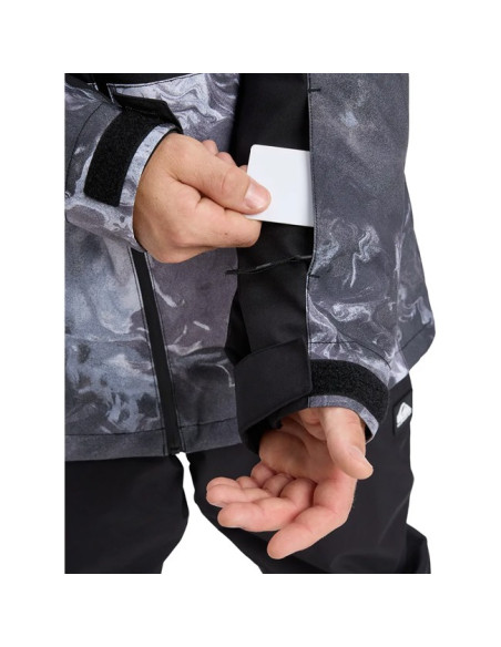 Jacke Quiksilver SYCAMORE PRINT Thermostamp Grayscale