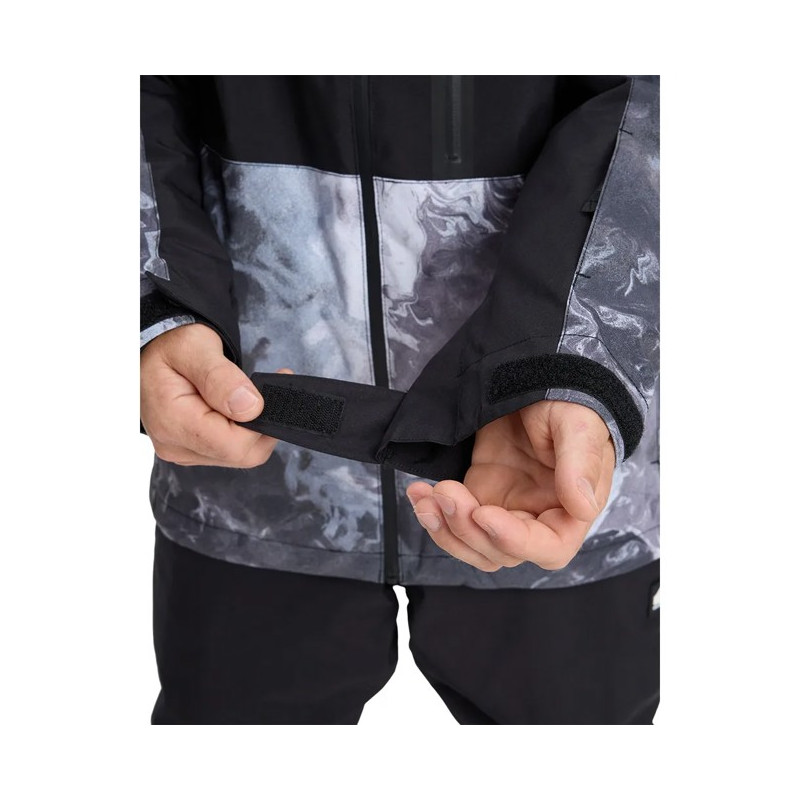 Jas Quiksilver SYCAMORE PRINT Thermostamp Grayscale