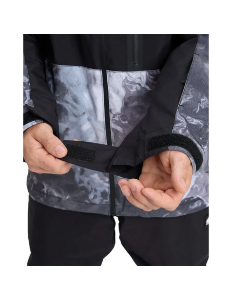 Bunda Quiksilver SYCAMORE PRINT Thermostamp Grayscale