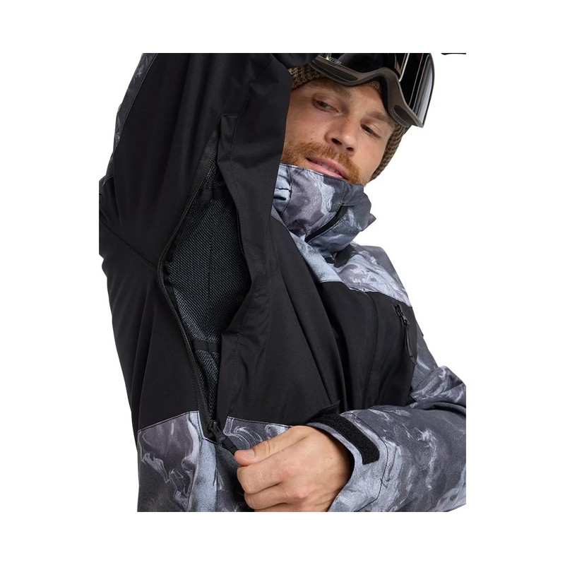 Jacka Quiksilver SYCAMORE PRINT Thermostamp Grayscale