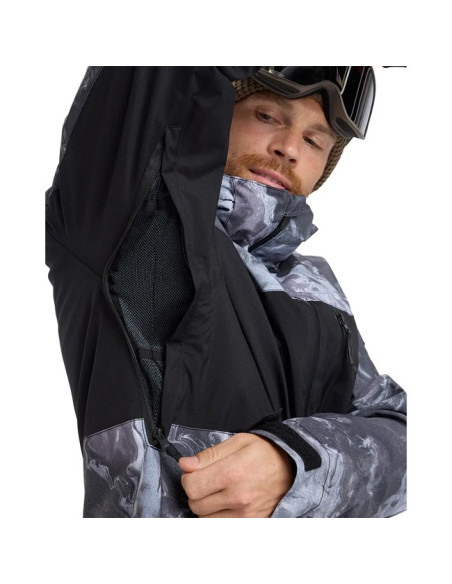 Jas Quiksilver SYCAMORE PRINT Thermostamp Grayscale