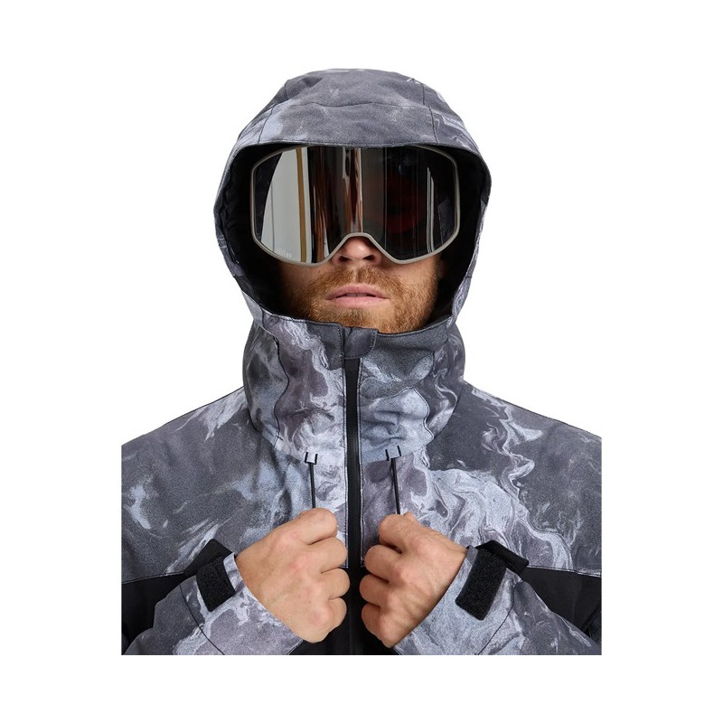 Giacca Quiksilver SYCAMORE PRINT Thermostamp Grayscale